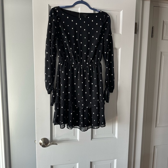 Ann Taylor Dresses & Skirts - Ann Taylor Black and White Polka Dot Long Sleeve Dress